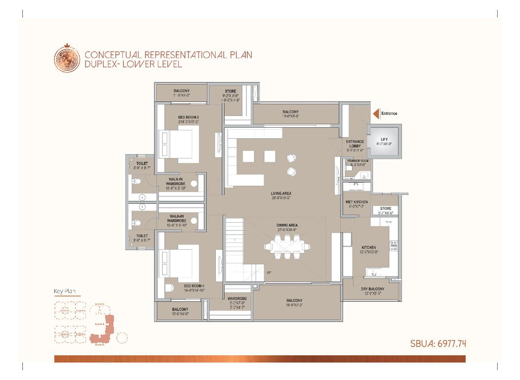  mansion royale Floor Plan Lower Level Duplex Plan