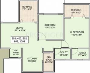 Kohinoor Majesty (2BHK+2T (830 sq ft) 830 sq ft) Kohinoor Majesty (2BHK+2T (830 sq ft) 830 sq ft)