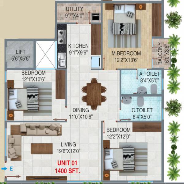  residency Floor Plan Floor Plan