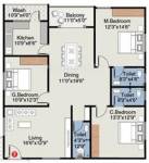 Concrete Opus (3BHK+3T (1,650 sq ft) 1650 sq ft)