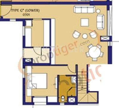 Ambuja Upohar Luxury Gold (3BHK+3T (2,571 sq ft) 2571 sq ft)