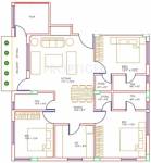 Floor Plan (3BHK+3T + Pooja Room) Isha Group Isha Enclave Floor Plan (3BHK+3T + Pooja Room)