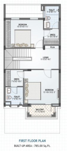  kunj villas Floor Plan First Floor Plan