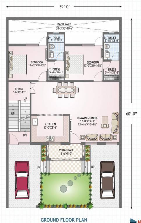 kunj villas Floor Plan Ground Floor Plan