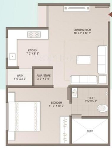 Suvas Oram (1BHK+1T (675 sq ft)   Pooja Room 675 sq ft)