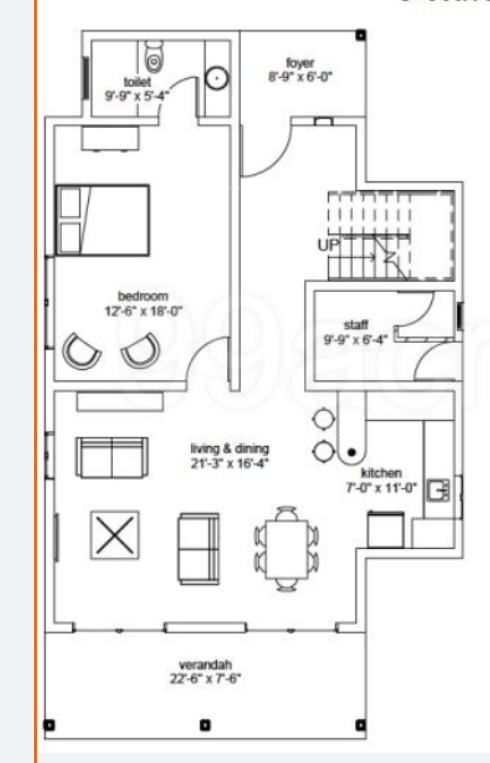 129 weekend villas Floor Plan Ground Floor Plan