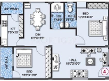 Umas Srikar Mansion (2BHK+2T (1,050 sq ft) 1050 sq ft)