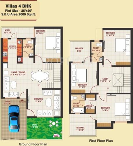 Nirupam Royal Palms Villas (4BHK+3T (2,000 sq ft) 2000 sq ft)