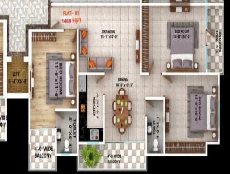  platinum s s residency Floor Plan Floor Plan