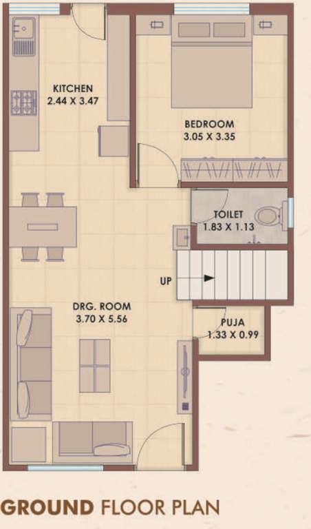  luxuria block a and b Floor Plan Ground Floor Plan