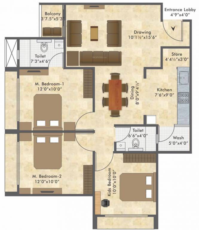 kaveri sangam Floor Plan Floor Plan