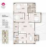 Shreekar Seattle Park Floor Plan (3BHK+3T)