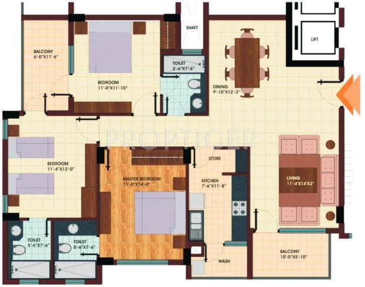 Shristi Avasa (3BHK+3T (1,813 sq ft) 1813 sq ft) Shristi Avasa (3BHK+3T (1,813 sq ft) 1813 sq ft)