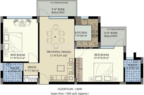 SBP Homes (2BHK+2T (1,285 sq ft) 1285 sq ft) SBP Homes (2BHK+2T (1,285 sq ft) 1285 sq ft)