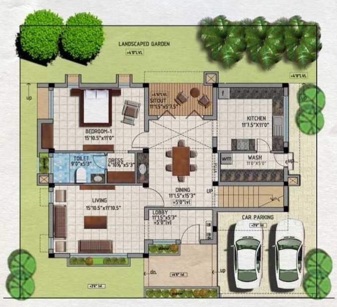  ananta villa Floor Plan Ground Floor Plan
