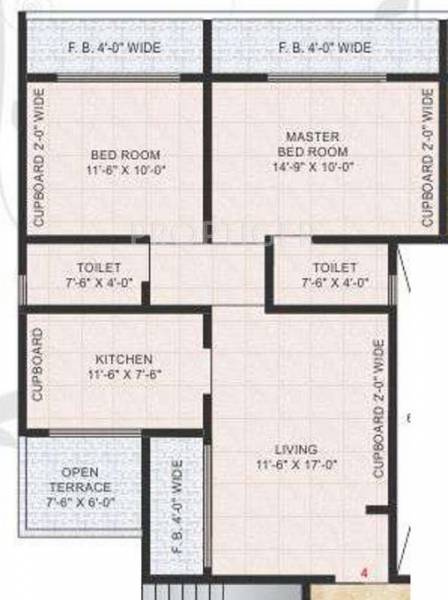 Krishna Krishn Vihar (2BHK+2T (1,150 sq ft) 1150 sq ft)