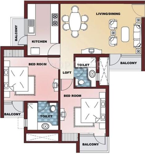 Parsvnath Regalia II Phase (2BHK+2T (1,025 sq ft) 1025 sq ft) Parsvnath Regalia II Phase (2BHK+2T (1,025 sq ft) 1025 sq ft)