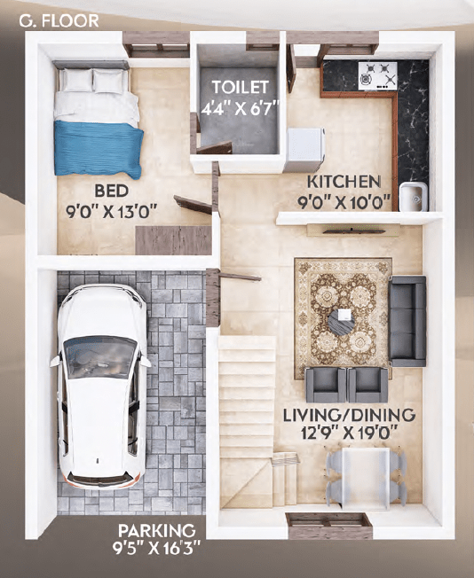  anugraha phase i Floor Plan Ground Floor Plan
