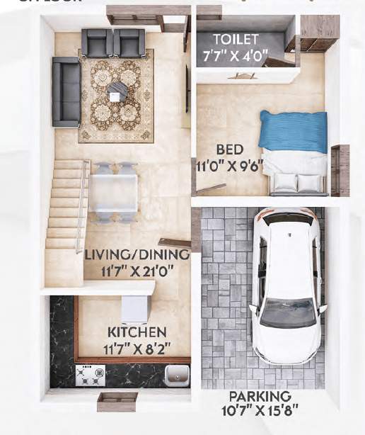 anugraha phase i Floor Plan Ground Floor Plan