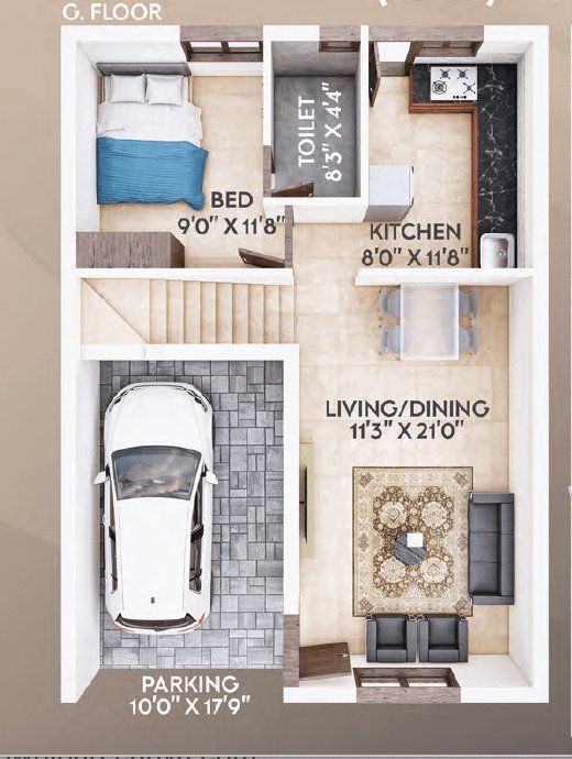  anugraha phase i Floor Plan Ground Floor Plan