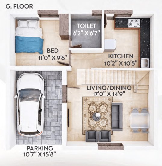  anugraha phase i Floor Plan Ground Floor Plan