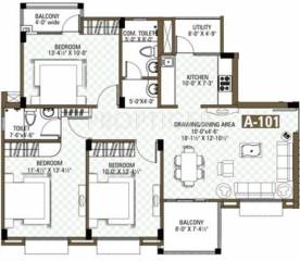 Unique UDB Celebrations (3BHK+3T (1,412 sq ft) 1412 sq ft)