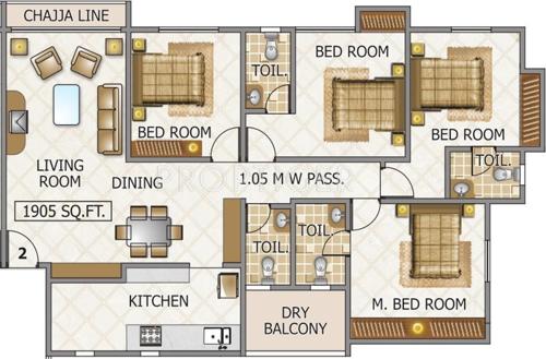 Shree Elegance (4BHK+4T (1,905 sq ft) 1905 sq ft)