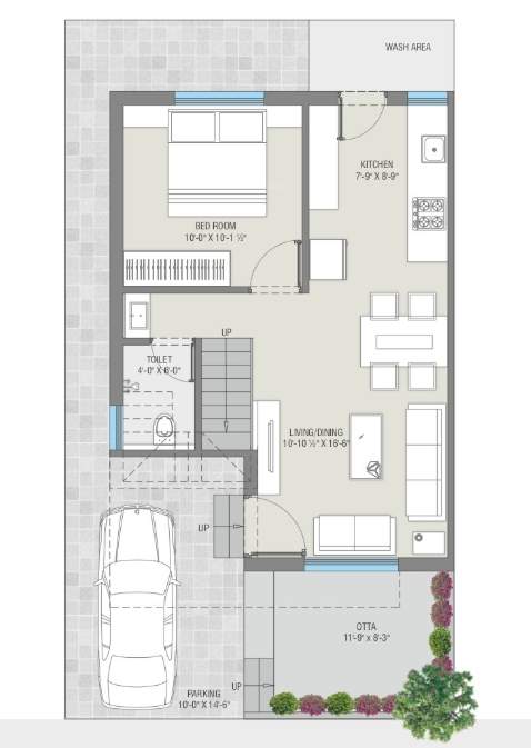  samartha meadows Floor Plan Ground Floor Plan
