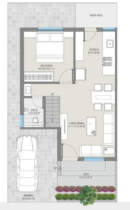  samartha meadows Floor Plan Ground Floor Plan