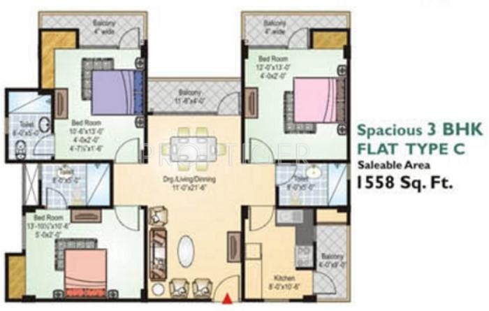 Okay Plus Venus (3BHK+3T (1,558 sq ft) 1558 sq ft) Okay Plus Venus (3BHK+3T (1,558 sq ft) 1558 sq ft)