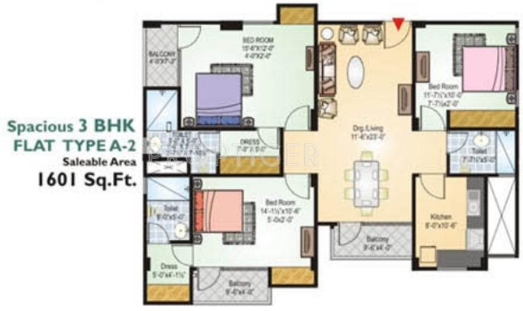 Okay Plus Venus (3BHK+3T (1,601 sq ft) 1601 sq ft) Okay Plus Venus (3BHK+3T (1,601 sq ft) 1601 sq ft)