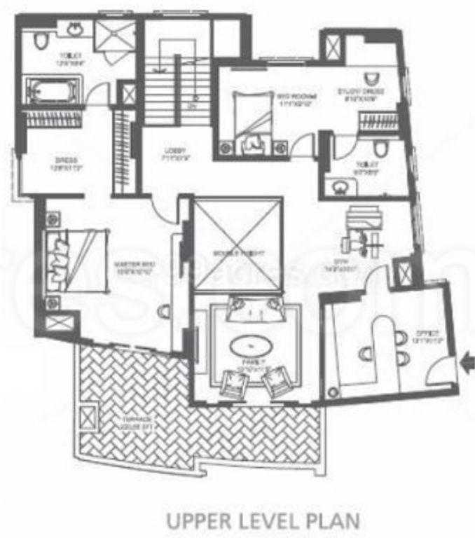  boulder hills Floor Plan Upper Level Duplex Plan