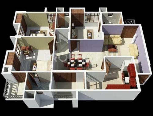 Travancore Green Isle (3BHK+3T (1,390 sq ft) 1390 sq ft)