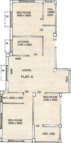 Eco Urban Lotus (3BHK+2T (1,220 sq ft) 1220 sq ft)