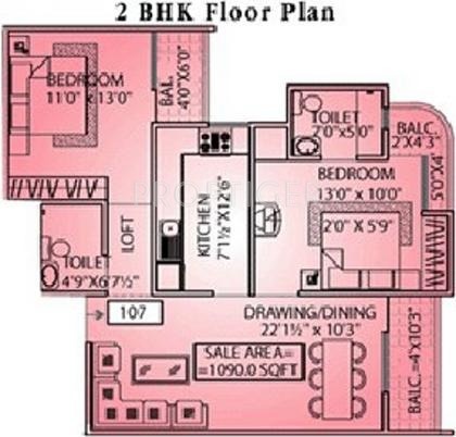 Pearl Pearl Springs (2BHK+2T (1,090 sq ft) 1090 sq ft) Pearl Pearl Springs (2BHK+2T (1,090 sq ft) 1090 sq ft)
