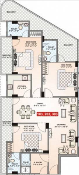 Pearl Parkview (3BHK+3T (1,765 sq ft) 1765 sq ft) Pearl Parkview (3BHK+3T (1,765 sq ft) 1765 sq ft)
