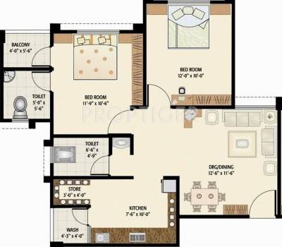 Simandhar Simandhar Homes (2BHK+2T (990 sq ft) 990 sq ft)