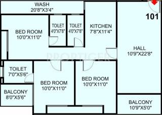 Shri Krishna Solitaire Park (3BHK+3T (1,475 sq ft) 1475 sq ft) Shri Krishna Solitaire Park (3BHK+3T (1,475 sq ft) 1475 sq ft)