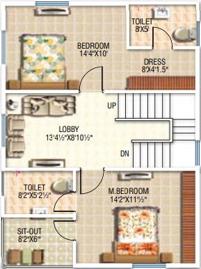golden county villa Floor Plan First Floor Plan