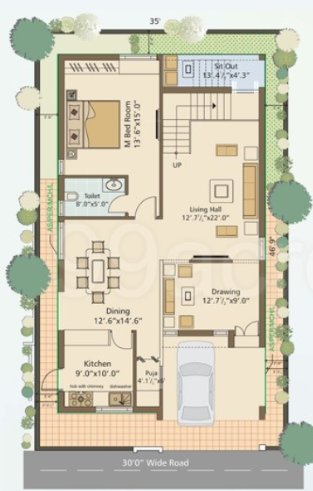  the-perch Floor Plan Ground Floor Plan