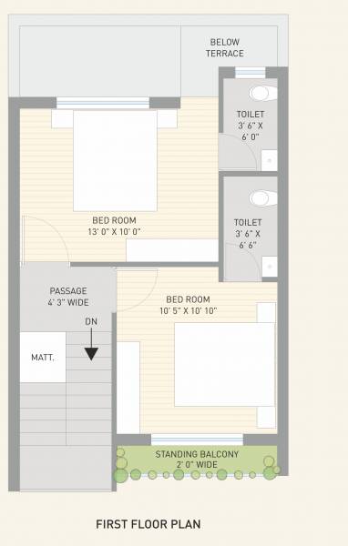  atulyam-bungalows Floor Plan First Floor Plan
