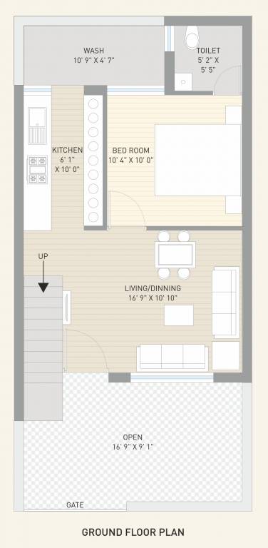 atulyam bungalows Floor Plan Ground Floor Plan