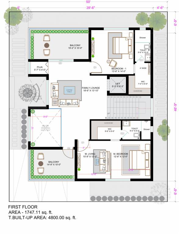  aero villas Floor Plan First Floor Plan