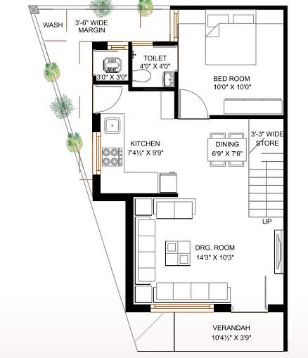  lake view Floor Plan Ground Floor Plan