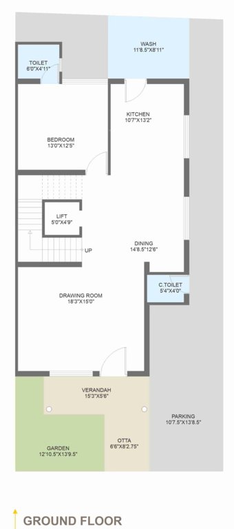  vrundavan villa Floor Plan Ground Floor Plan