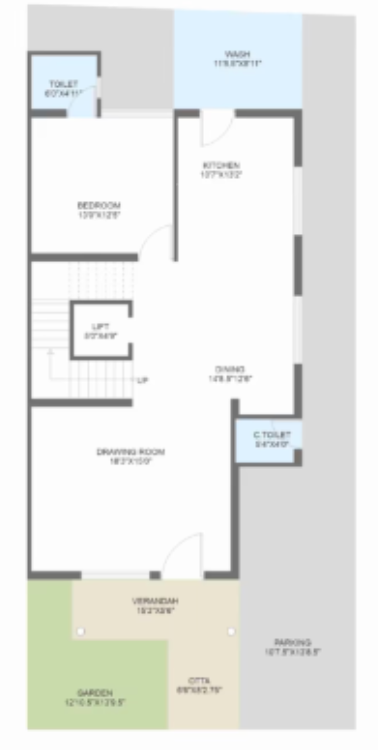  vrundavan villa Floor Plan Ground Floor Plan