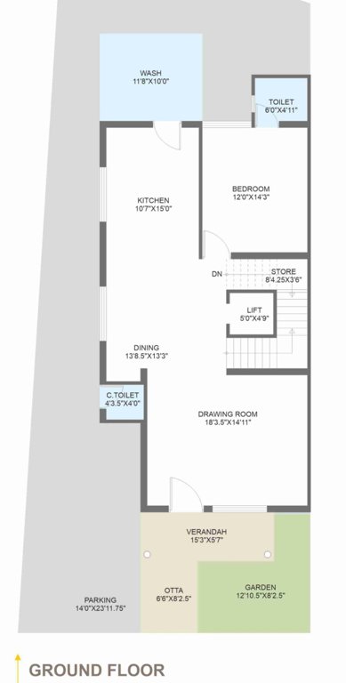  vrundavan villa Floor Plan Ground Floor Plan