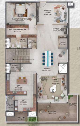  rainbow waters Floor Plan Lower Level Duplex Plan