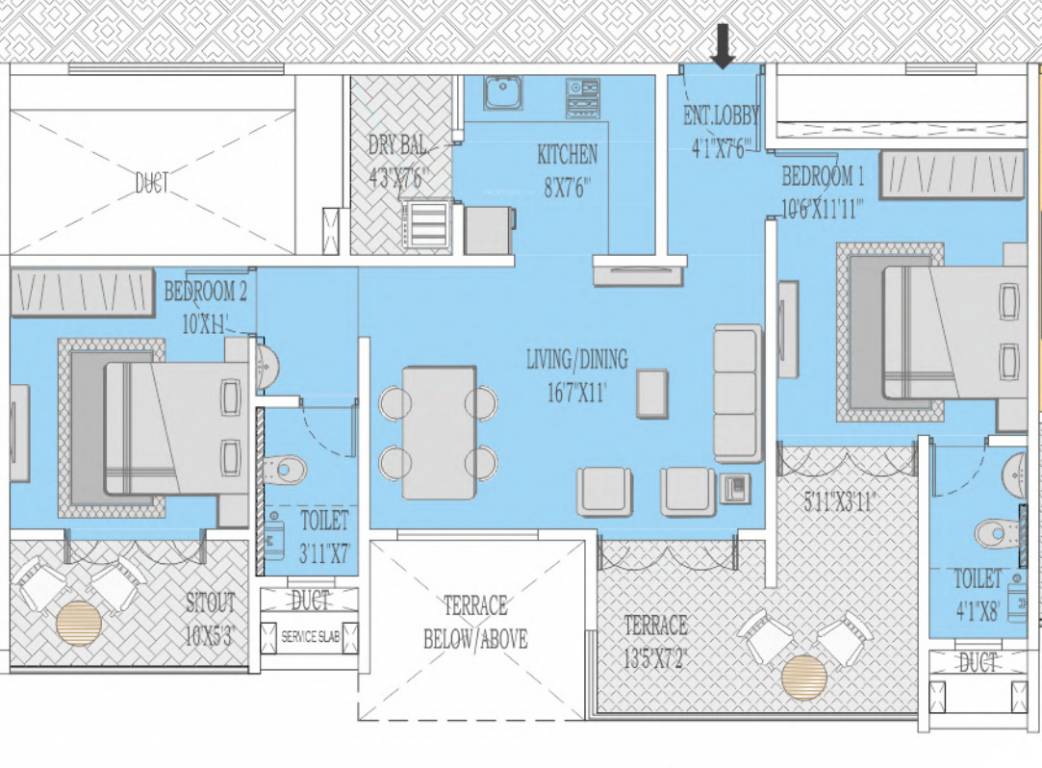  sun city ambegaon Floor Plan Floor Plan