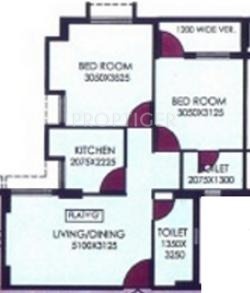 Emjay Shyam Residency (2BHK+2T (1,025 sq ft) 1025 sq ft)
